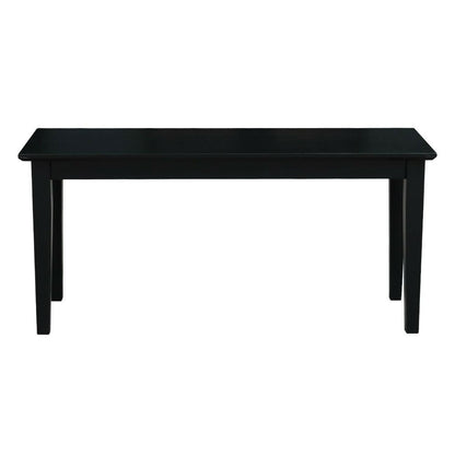 Solid Wood Entryway Accent Bench in Black Finish - FurniFindUSA