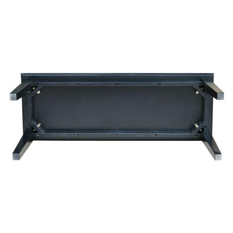 Solid Wood Entryway Accent Bench in Black Finish - FurniFindUSA