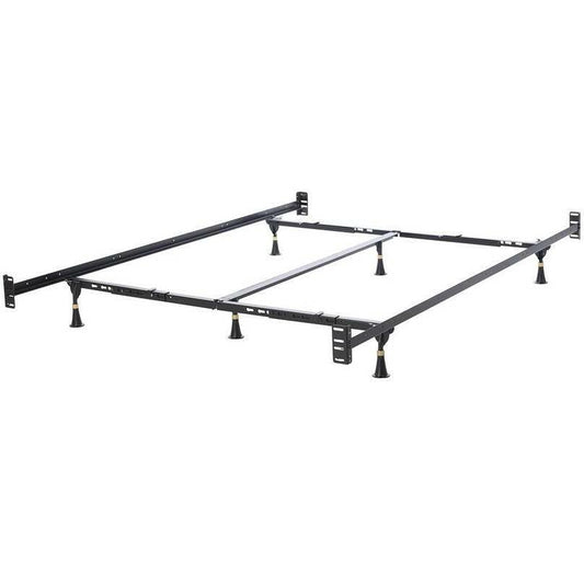 California King Heavy Duty Metal Bed Frame with Headboard Footboard Brackets - FurniFindUSA