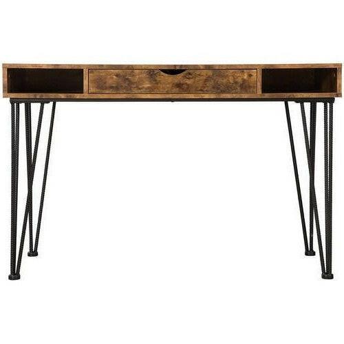 Farmhouse Rustic Home Office 1 Drawer Writing Desk - FurniFindUSA