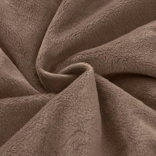 Queen Plush Microfiber Reversible Comforter Set in Chocolate - FurniFindUSA