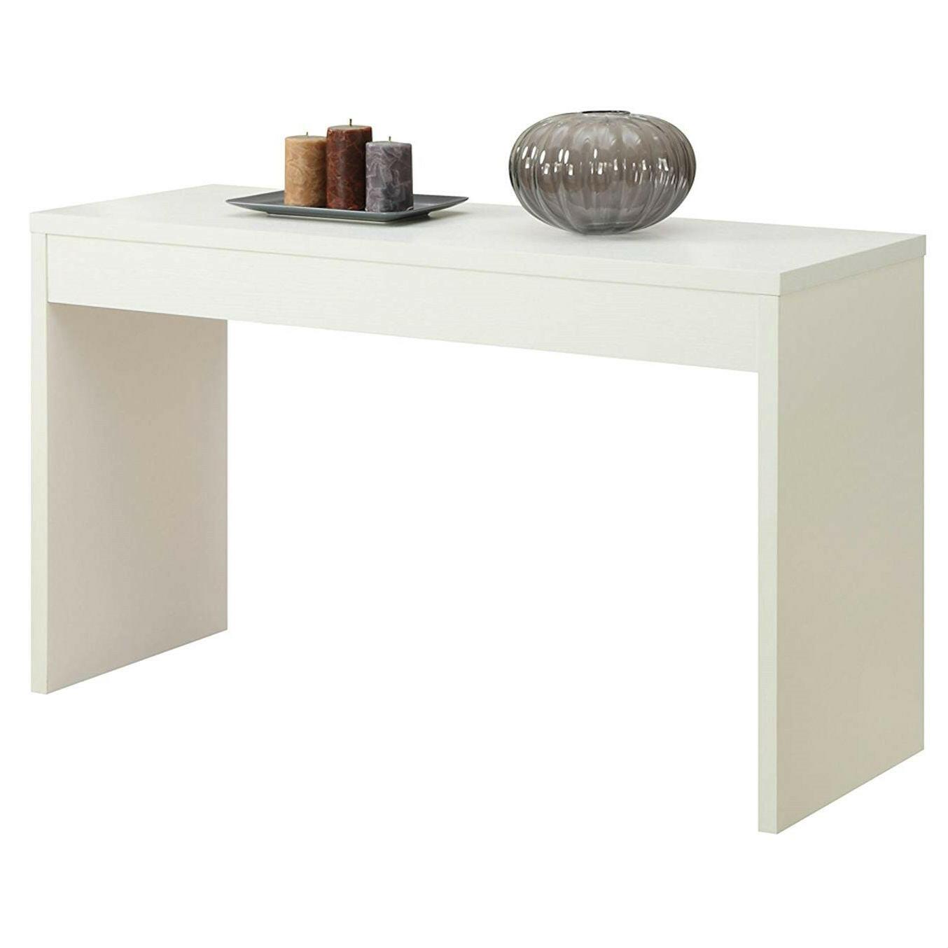 White Sofa Table Modern Entryway Living Room Console Table - FurniFindUSA