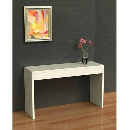 White Sofa Table Modern Entryway Living Room Console Table - FurniFindUSA