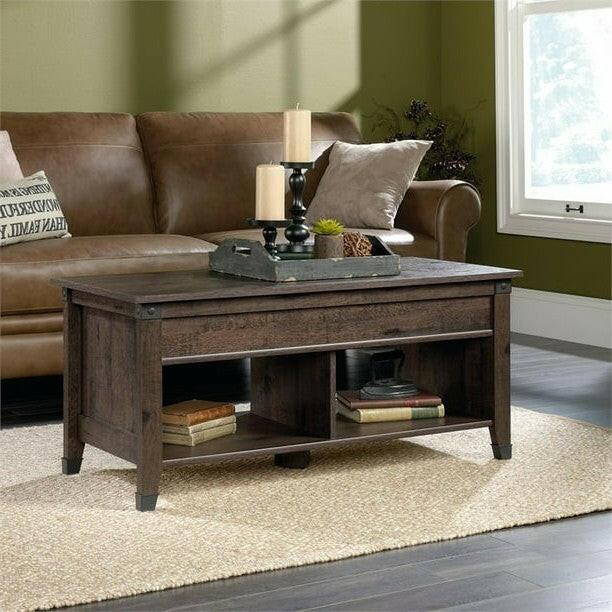 Dark Brown Lift-Top Multi Purpose Coffee Table - FurniFindUSA