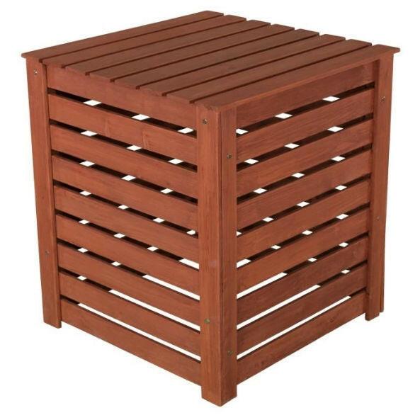Outdoor 90 Gallon Solid Wood Compost Bin with Brown Finish - FurniFindUSA