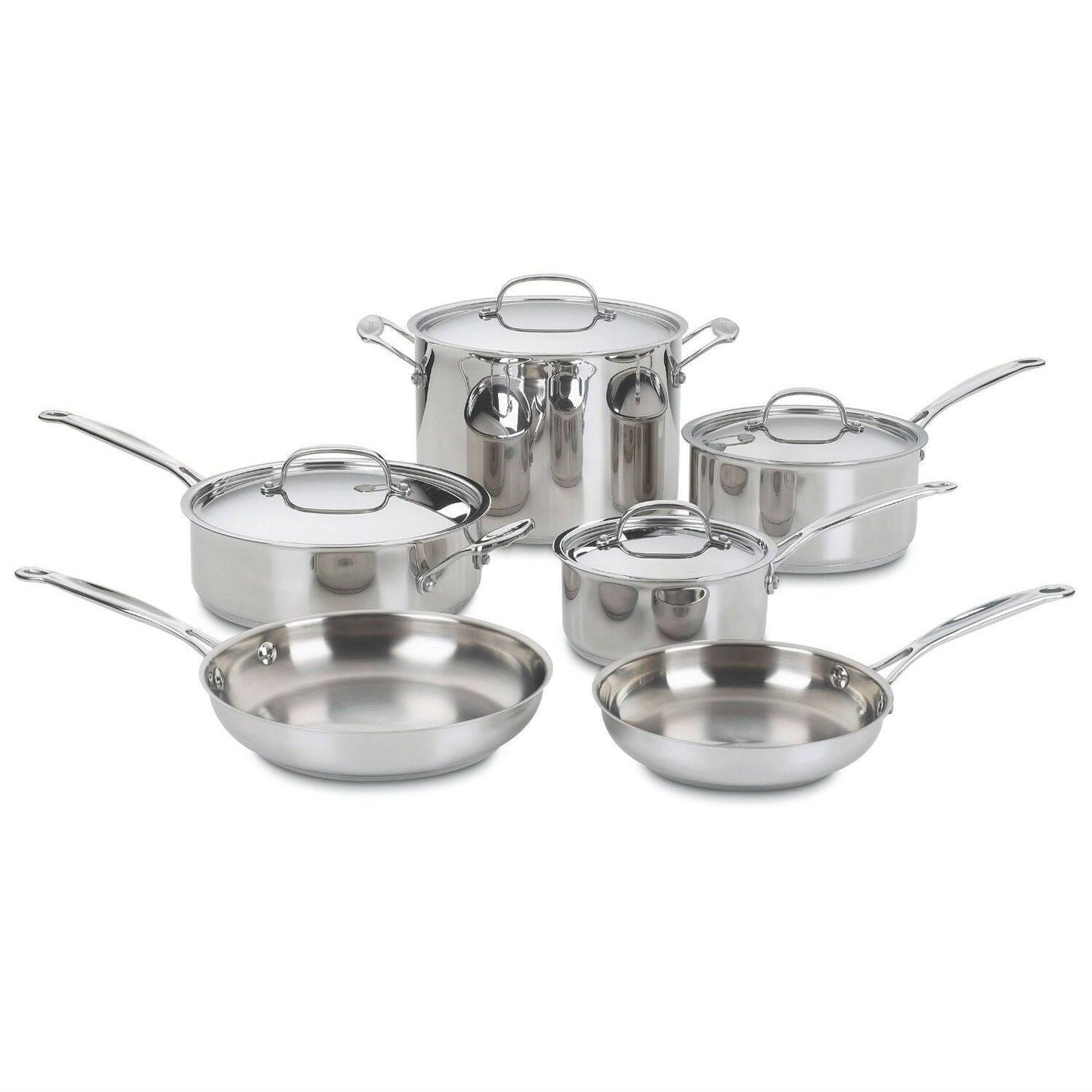 10-Piece Stainless Steel Cookware Set - FurniFindUSA