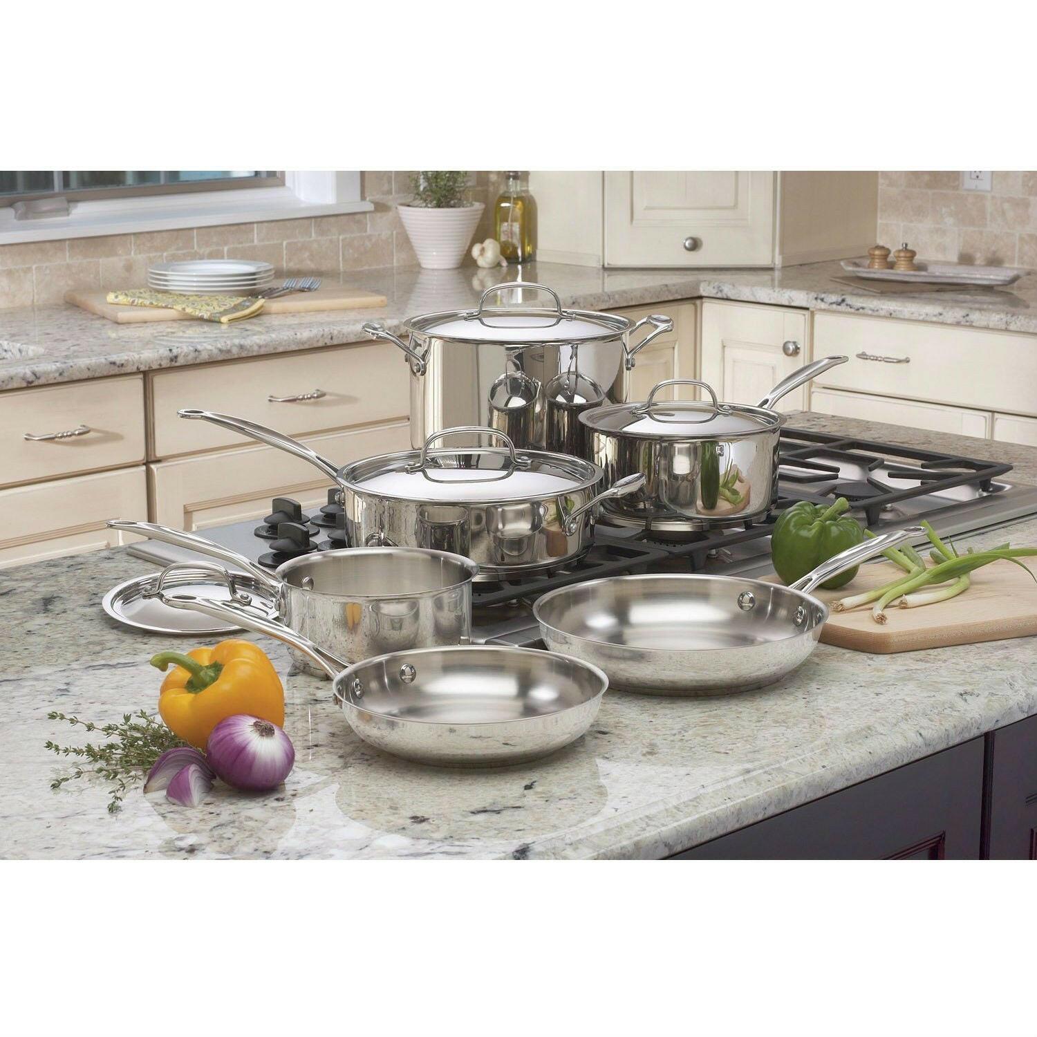 10-Piece Stainless Steel Cookware Set - FurniFindUSA