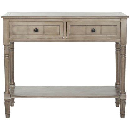 Console Accent Table Traditional Style Sofa Table in Distressed Cream - FurniFindUSA