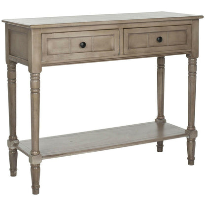 Console Accent Table Traditional Style Sofa Table in Distressed Cream - FurniFindUSA