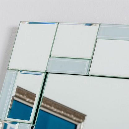 Modern 31.5 x 23.6 inch Rectangle Bathroom Mirror with Unique Border - FurniFindUSA