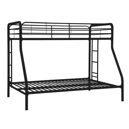 Twin over Full size Bunk Bed in Sturdy Black Metal - FurniFindUSA