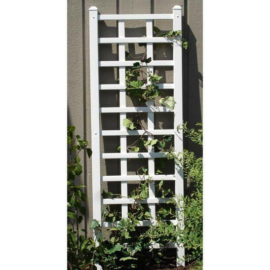 6.25 Ft Wall Trellis in White Vinyl - Made in USA - FurniFindUSA