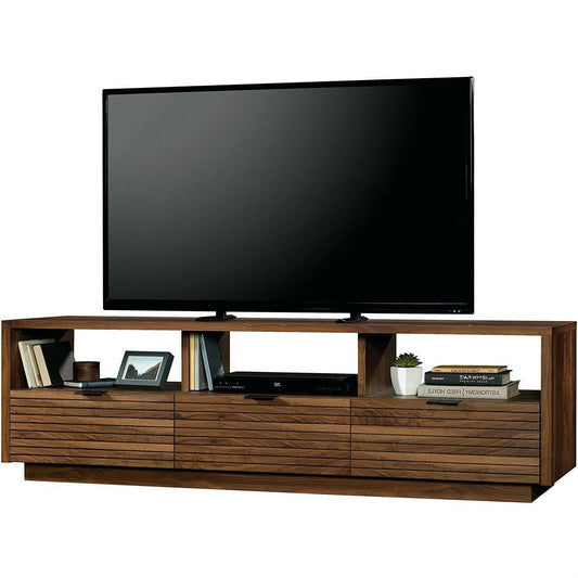 Modern Walnut Finish TV Stand Entertainment Center - Fits up to 70-inch TV - FurniFindUSA