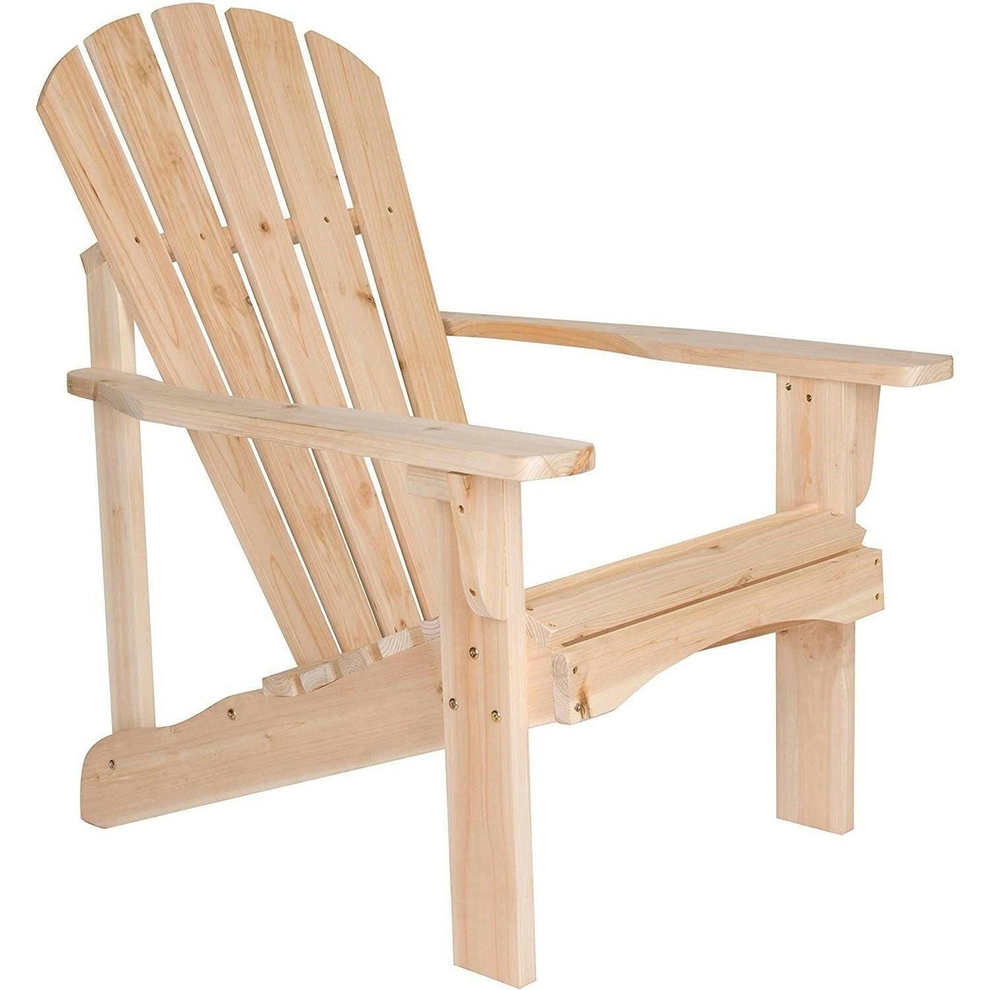 Ergonomic Natural Cedar Wood Adirondack Chair - FurniFindUSA