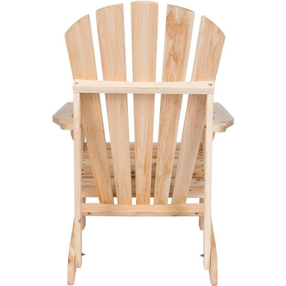 Ergonomic Natural Cedar Wood Adirondack Chair - FurniFindUSA