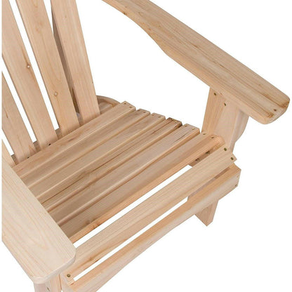 Ergonomic Natural Cedar Wood Adirondack Chair - FurniFindUSA