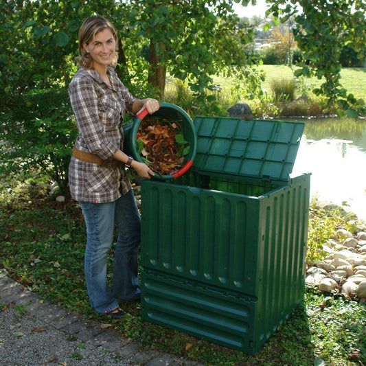 Outdoor Composting 110-Gallon Composter Recycle Plastic Compost Bin - Green - FurniFindUSA