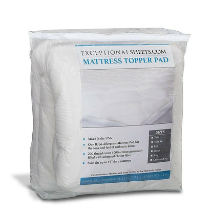 King size Extra Plush Mattress Pad - Hypo-allergenic - FurniFindUSA