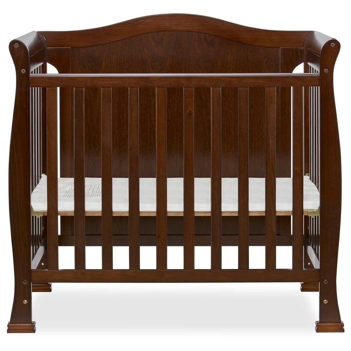 Solid Wood 3-in-1 Convertible Baby Crib Toddler Bed Daybed in Dark Brown Finish - FurniFindUSA