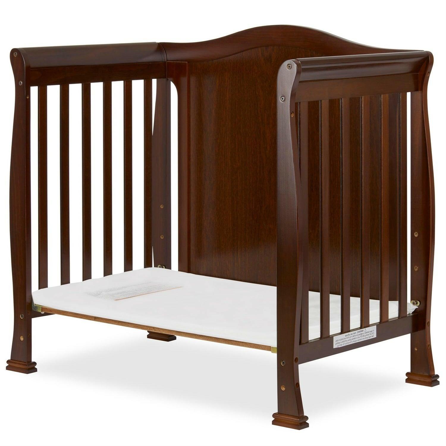 Solid Wood 3-in-1 Convertible Baby Crib Toddler Bed Daybed in Dark Brown Finish - FurniFindUSA