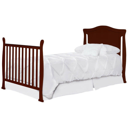 Solid Wood 3-in-1 Convertible Baby Crib Toddler Bed Daybed in Dark Brown Finish - FurniFindUSA