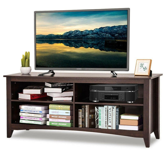Contemporary TV Stand for up to 60-inch TV in Espresso Finish - FurniFindUSA