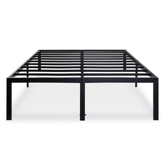 Queen size 18-inch High Rise Heavy Duty Metal Platform Bed Frame with Steel Slats - FurniFindUSA