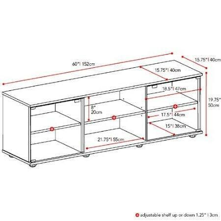 Contemporary Brown TV Stand with Glass Doors - Fits TV's up to 64-inch - FurniFindUSA