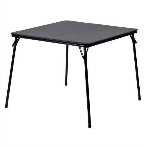 Black Multi-Purpose Folding Table - Great for Playing Card Games or Poker Table - FurniFindUSA