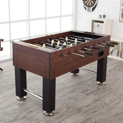 Game Time 55-inch Foosball Table with 4 Soccer Balls - FurniFindUSA
