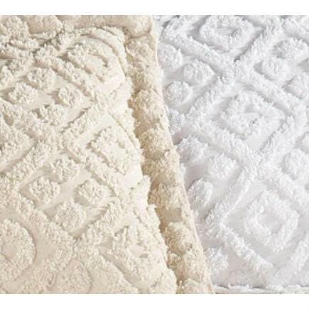 Full size Beige Chenille Cotton Bedspread with Fringe Edges - FurniFindUSA