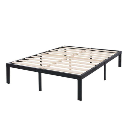 Full Heavy Duty Metal Platform Bed Frame with Wood Slats 3,500 lbs Weight Limit - FurniFindUSA