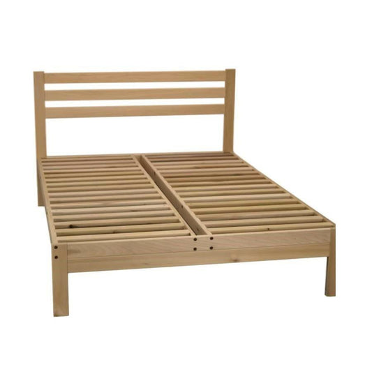 FarmHome Natural Platform Bed in Queen Size - Made in USA - FurniFindUSA
