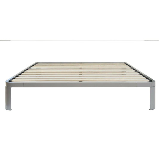 Full size Luna Metal Platform Bed Frame with Wooden Slats - FurniFindUSA