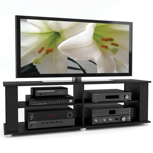 Modern Black TV Stand - Fits up to 68-inch TV - FurniFindUSA