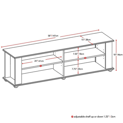 Modern Black TV Stand - Fits up to 68-inch TV - FurniFindUSA