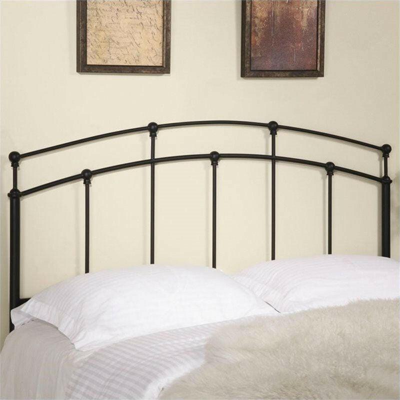 Full / Queen size Arch Headboard in Black Metal Finish - FurniFindUSA