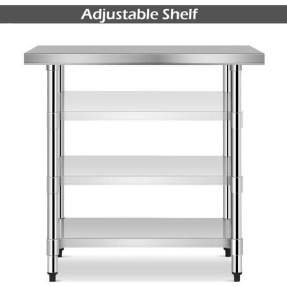 Commercial Kitchen Stainless Steel Work Table - FurniFindUSA
