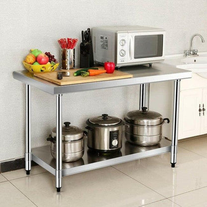 Commercial Kitchen Stainless Steel Work Table - FurniFindUSA