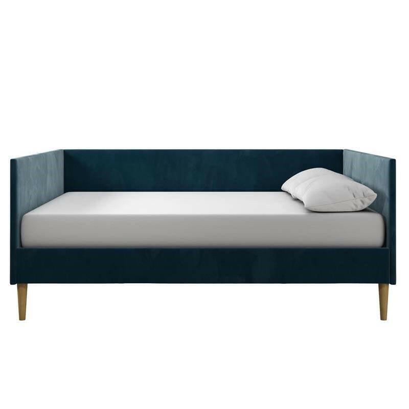 Full size Modern Navy Blue Upholstered Daybed - FurniFindUSA