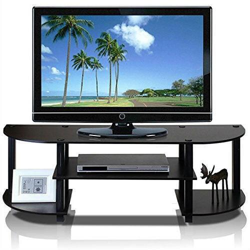 Espresso & Black TV Stand Entertainment Center - Fits up to 42-inch TV - FurniFindUSA