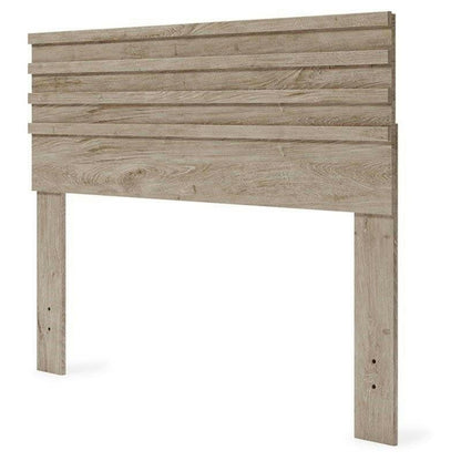 Full size Farmhouse Headboard in Rustic Natural Wood Finish - FurniFindUSA