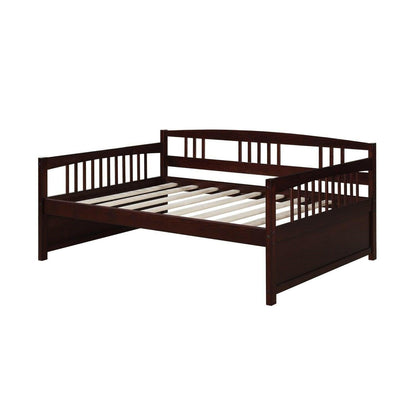 Full size Contemporary Daybed in Espresso Wood Finish - FurniFindUSA