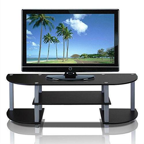 Contemporary Grey and Black TV Stand - Fits up to 42-inch TV - FurniFindUSA