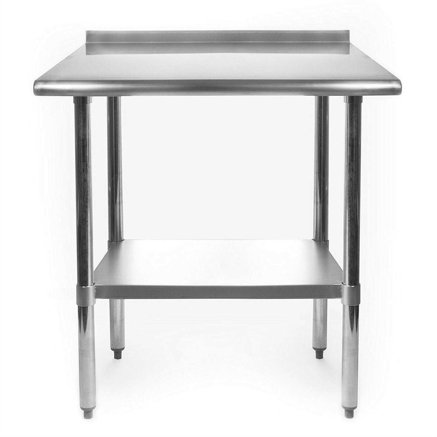 Heavy Duty 30 x 24 inch Stainless Steel Restaurant Kitchen Prep Work Table with Backsplash - FurniFindUSA