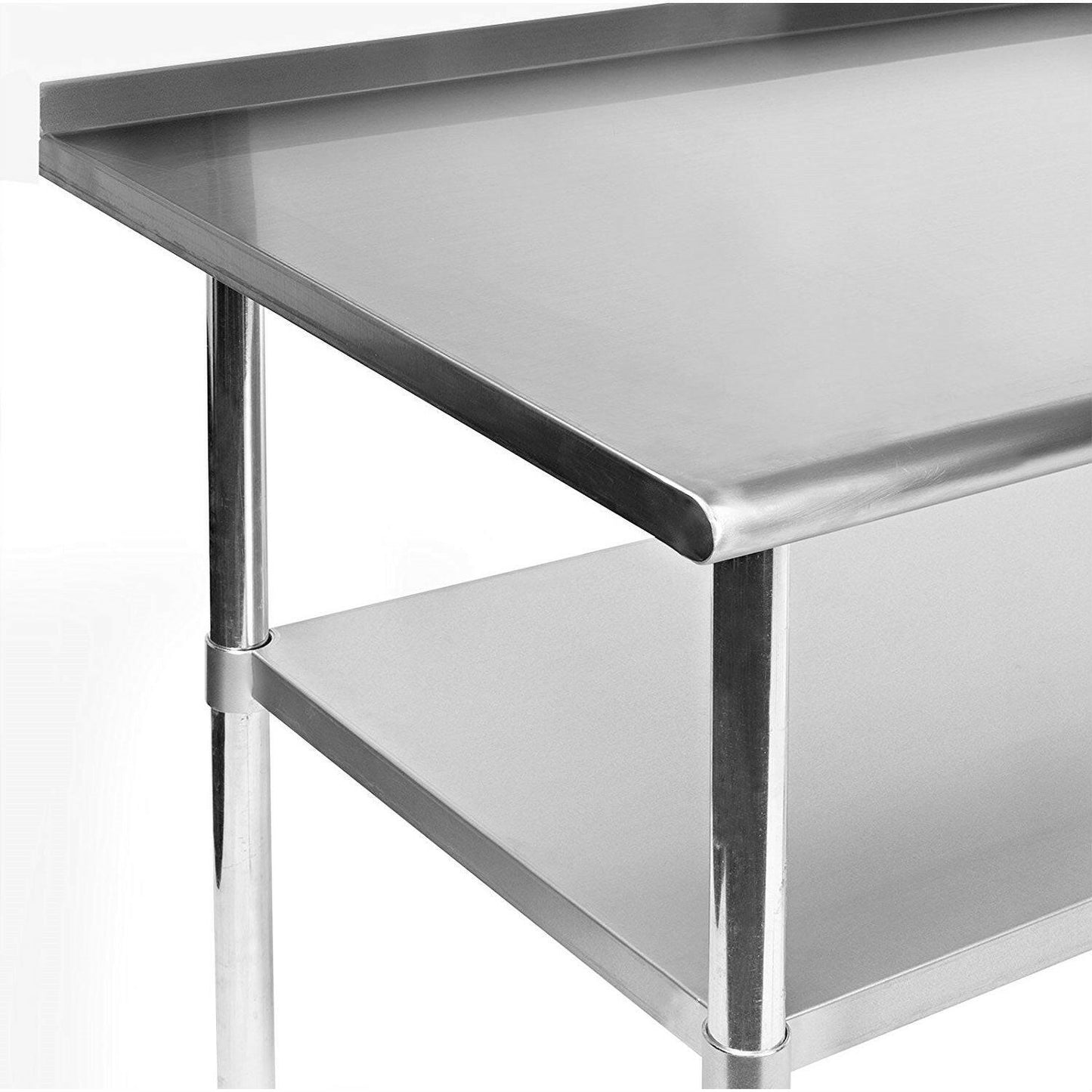 Heavy Duty 30 x 24 inch Stainless Steel Restaurant Kitchen Prep Work Table with Backsplash - FurniFindUSA