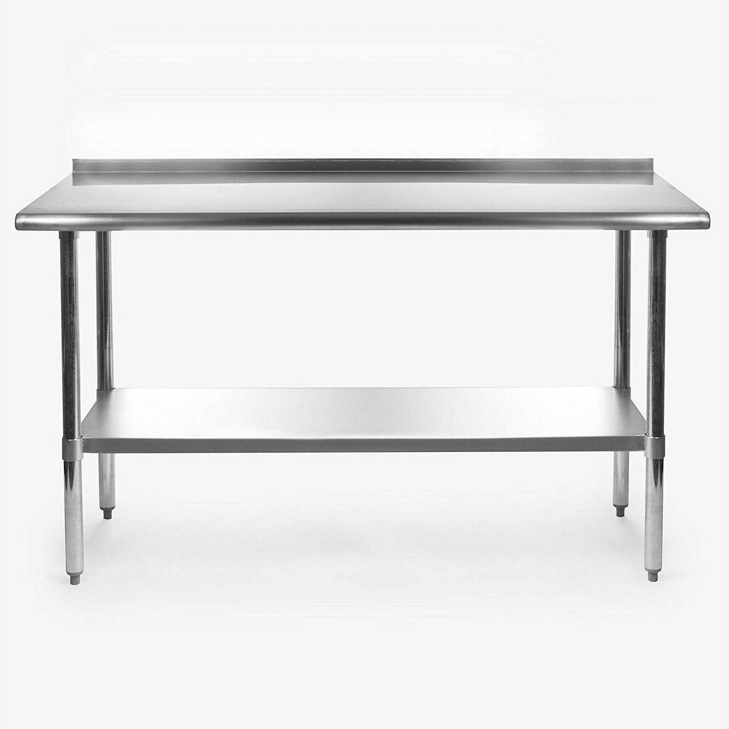 Stainless Steel 60 x 24 inch Heavy Duty NSF Certified Work Bench Prep Table with Backsplash - FurniFindUSA