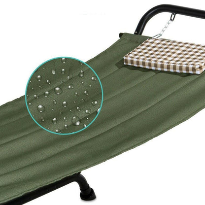 Green Waterproof Patio Hammock w/ Stand Pillow Storage Pockets - FurniFindUSA