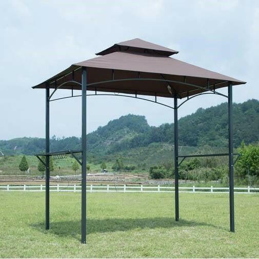 8-Ft x 5-Ft Steel Frame Outdoor Grill Gazebo with Vented Canopy - FurniFindUSA