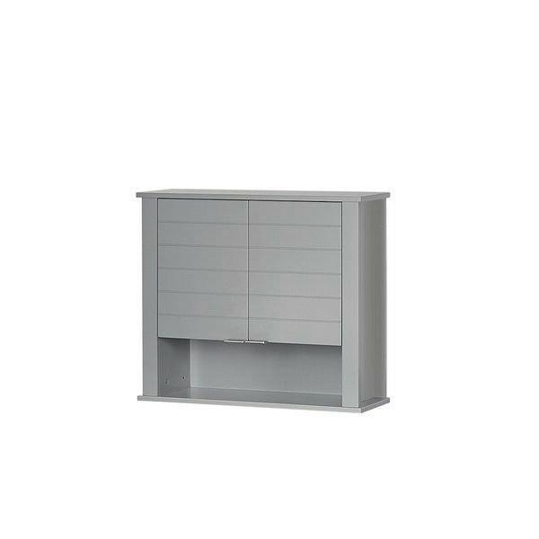 Gray 2 Door Wall Mounted Bathroom Storage Cabinet - FurniFindUSA